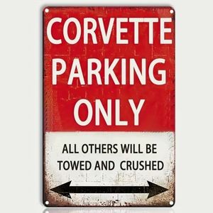 Chevrolet Corvette Parking Only New Metal Sign 8x12